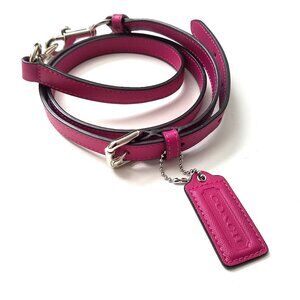 Coach Fushia Magenta Saffiano Leather Shoulder Strap